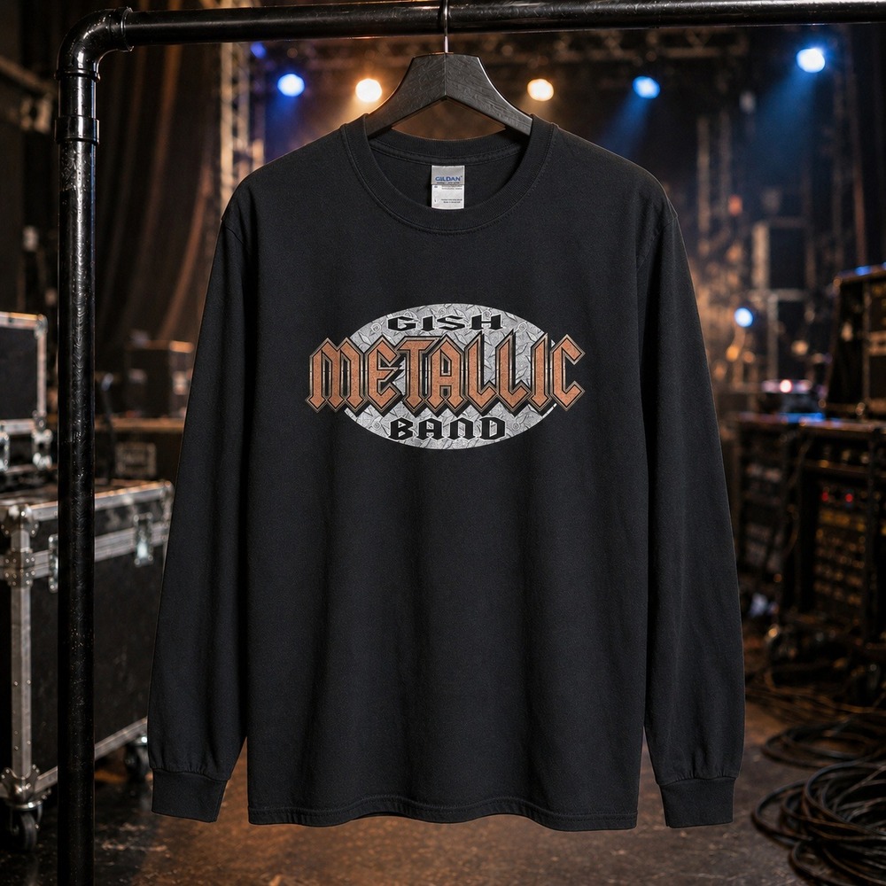 Metallic Band Long‎ Sleeve Shirt Grand Island High Marching Band L Metallica